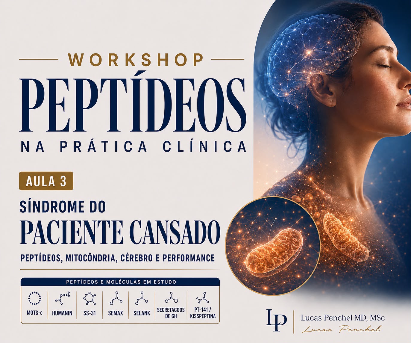 Ilustração clínica de medicina de precisão com conexões neurais iluminadas